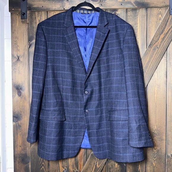 HAINES & BONNER OF LONDON Men’s Wool Checkered Blazer - Picture 1 of 7